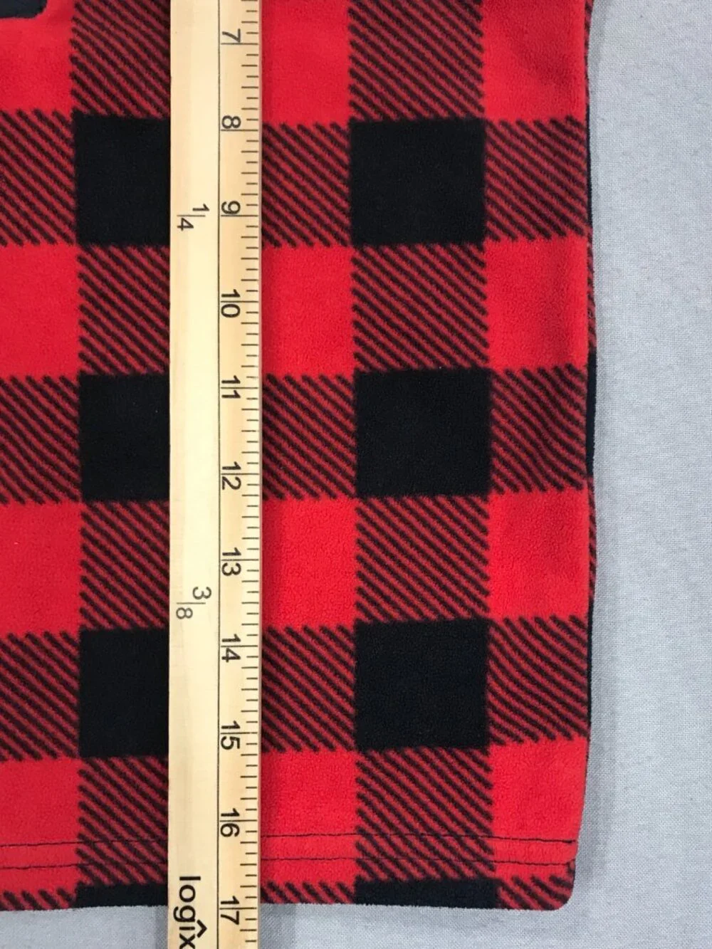 Carter's Sweater Boys 4T Red Black Buffalo Plaid Logo Fleece Pullover Button LS